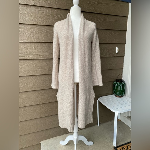 Anthropologie Sleeping on Snow wool Blend sweater long cardigan, size M - Picture 1 of 14